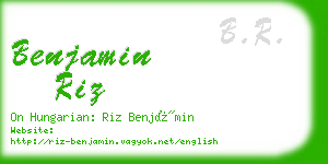 benjamin riz business card